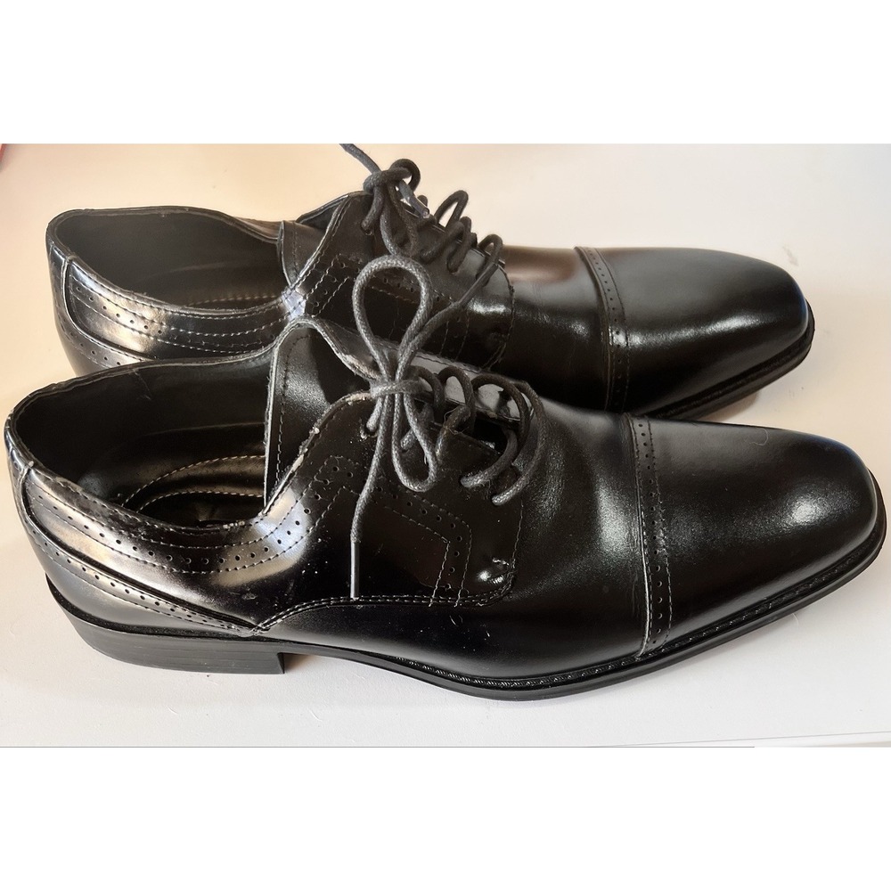 Stacy Adams Waltham Cap Toe Oxford, Black 20138-001, Men's Size 10.5M
